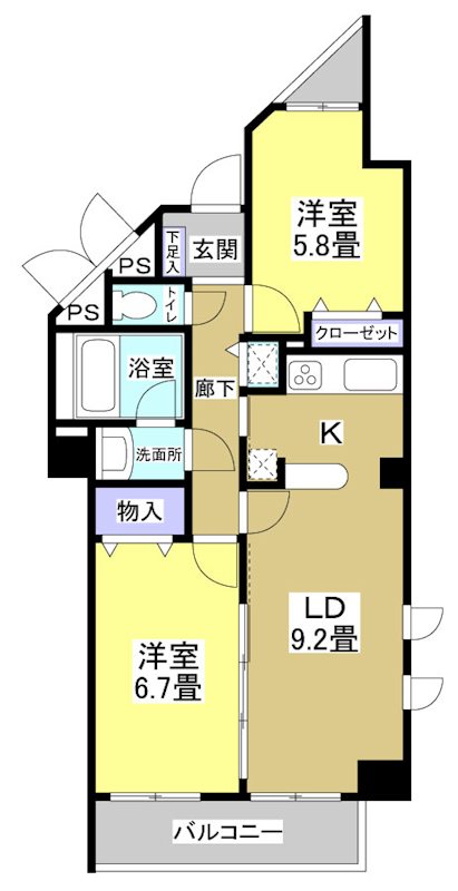 佐鳴湖パークタウンサウス（南館） 0503号室 間取り