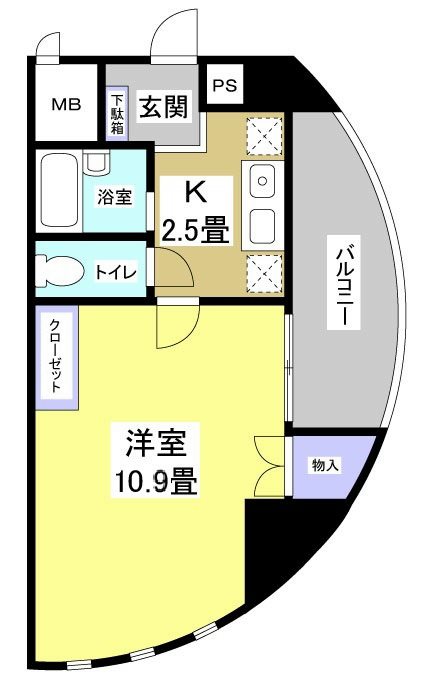 遠鉄ハイツ自校駅ビル 間取り図