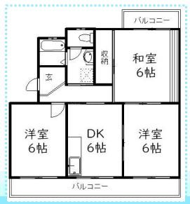 プライムハイツA 202号室 間取り