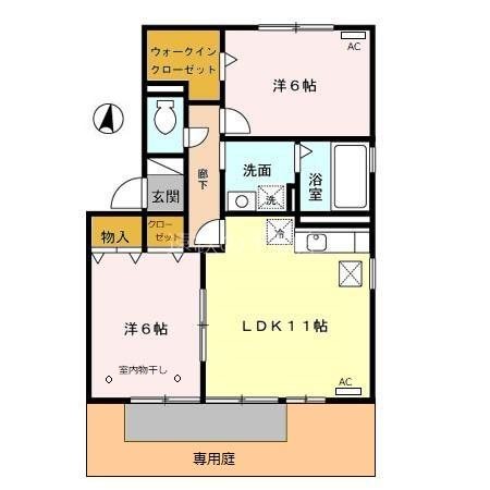 メロニス　Ｂ 間取り図