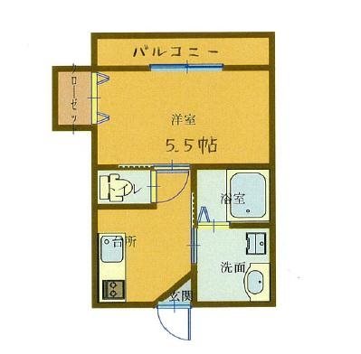 ドリムーン 207号室 間取り