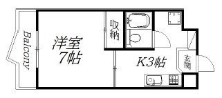 TJハイツ住吉 405号室 間取り