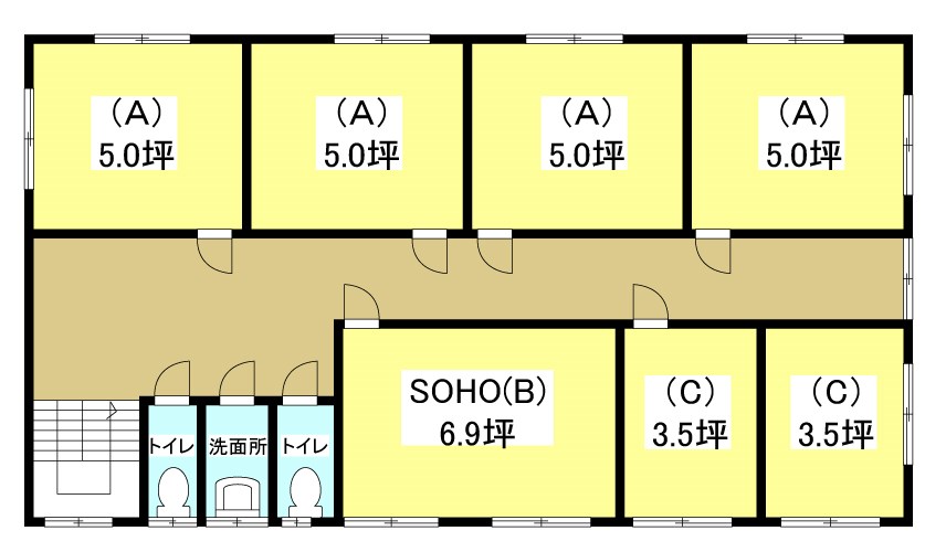 ぷち蔵ビル葵西四丁目 201号室 間取り