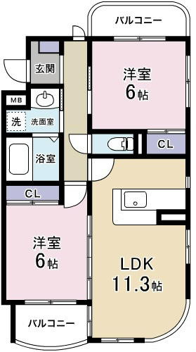 桜台マンション 201号室 間取り