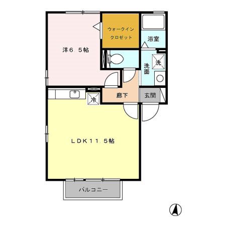 神立の杜　Ａ 202号室 間取り