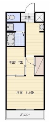 ゴールドサークル小松Ⅱ 201号室 間取り