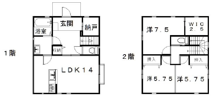 佐鳴台一丁目貸家 間取り