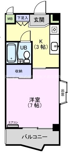 TJハイツ住吉 402号室 間取り