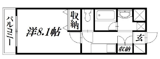 Sky City元浜  206号室 間取り