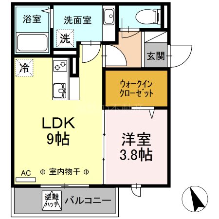 グランディシュロス　A棟 202号室 間取り