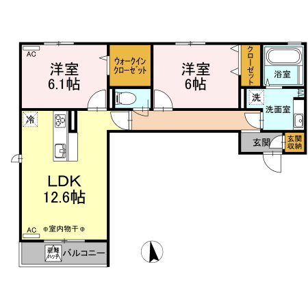 グランディシュロス　B棟 間取り図