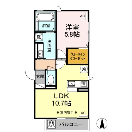 グランディシュロス　C棟 301号室 間取り