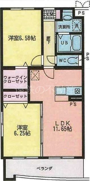 リーフ萩丘 102号室 間取り