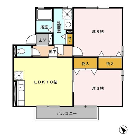 リビングタウン佐鳴　Ｂ 間取り図