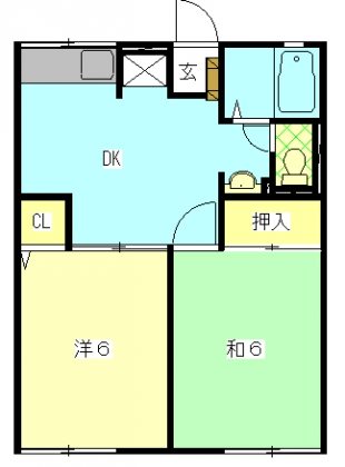 クレシェンド 101号室 間取り