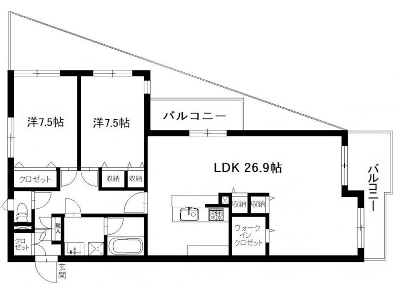 リーベンハイム・カガ 101号室 間取り