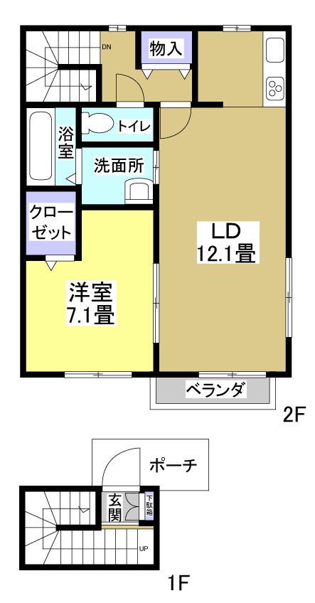 棒屋第四城北ハイツ 間取り図