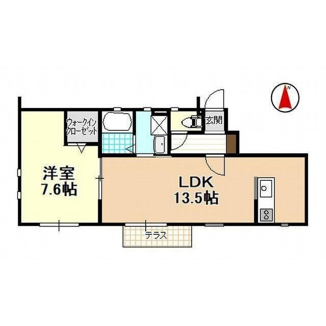 棒屋第四城北ハイツ 101号室 間取り