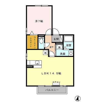 リビングタウン明ケ島　Ａ  間取り