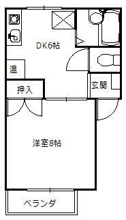 コーポアネシス  106号室 間取り