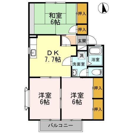 ハイカムールS　A棟 間取り図