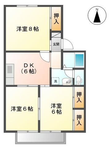アベニュー平野Ⅰ 間取り図