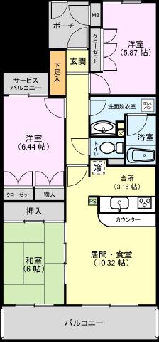 ブライティ広沢 間取り図