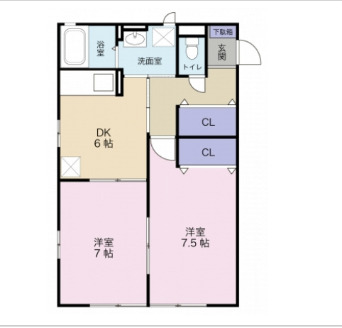 フラワームーン 202号室 間取り