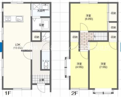 テラスハウスTSUBOI南棟 間取り図