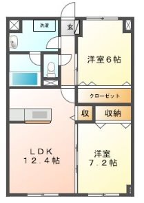 ウィズ・エフⅡ 103号室 間取り