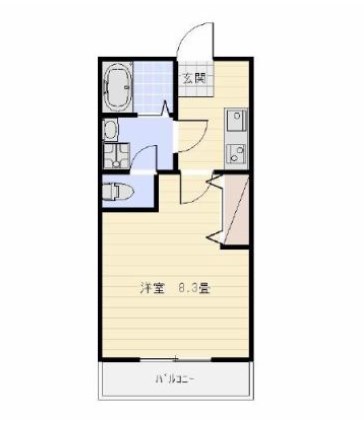 クレフラスト龍禅寺B 間取り図