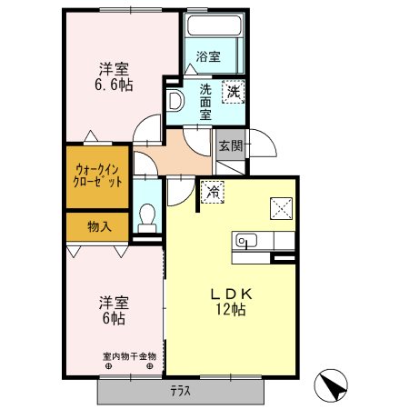 セジュール・フーキ　B 間取り図