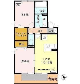 ブランシェ　A 103号室 間取り