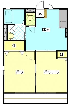 しなのハイツ  202号室 間取り