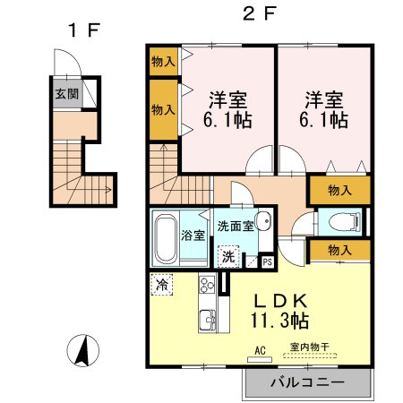 サンライフ原島 間取り図