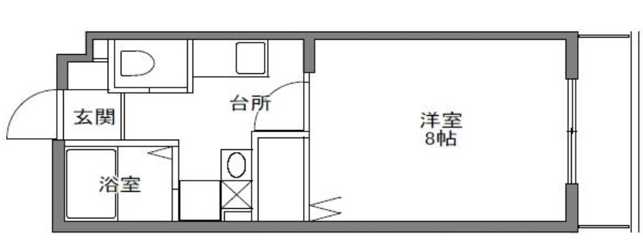 ハース若林 201号室 間取り