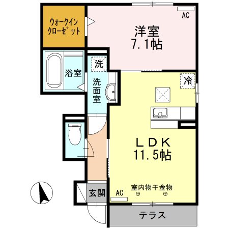 新棒屋第一城北ハイツ 間取り
