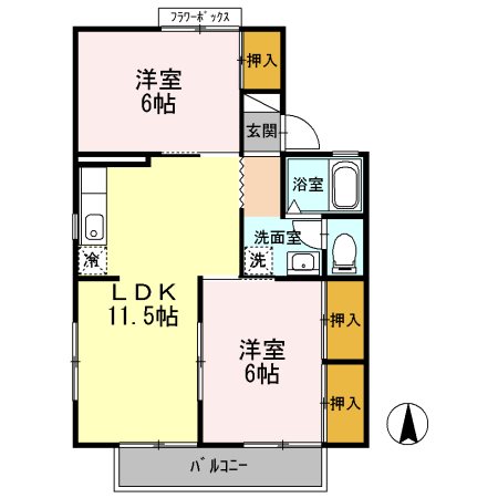 セジュールおおはし　A 間取り図