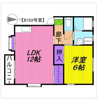 チェリー佐鳴Ａ・Ｂ 間取り図