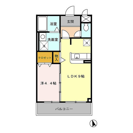 パレット名塚 301号室 間取り