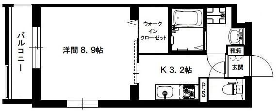 グランストーク曳馬 201号室 間取り