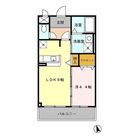 パレット名塚 205号室 間取り