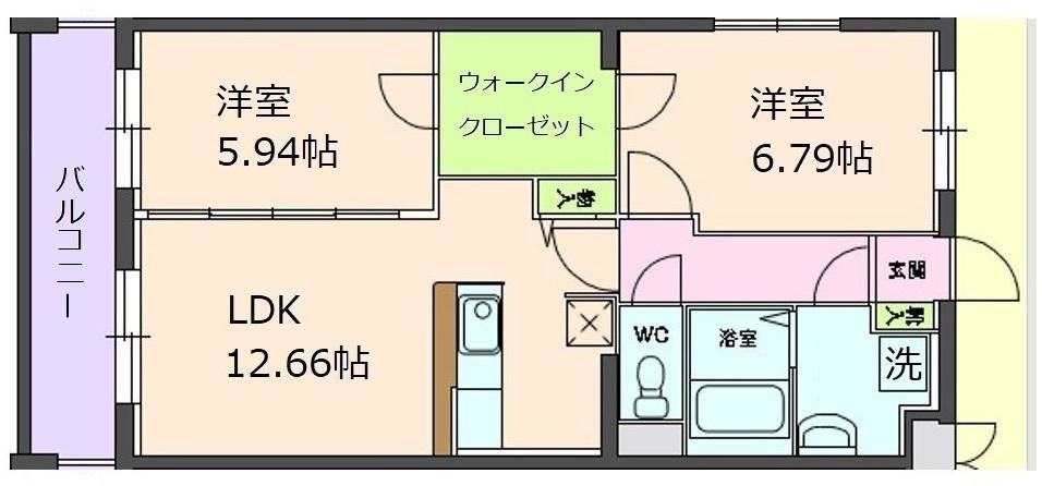 フェリオエス 303号室 間取り