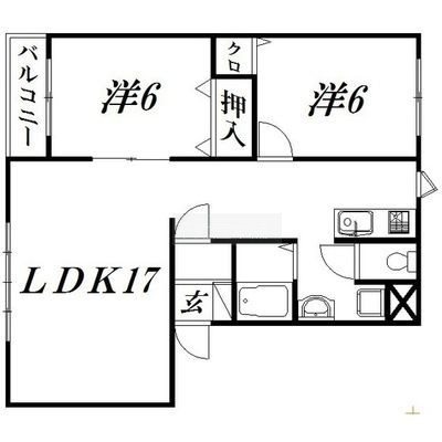 ピュアライフ天神 1-2号室 間取り