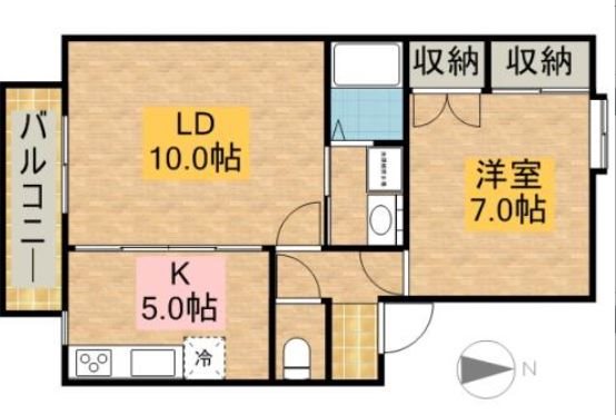 メゾンアントレーブA 間取り図