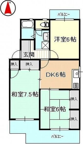 マンションハイネス 401号室 間取り