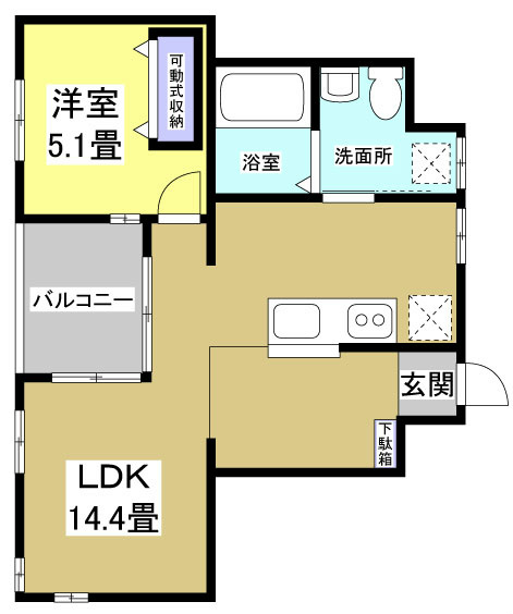 VILLA COZY 5Ｄ号室 間取り