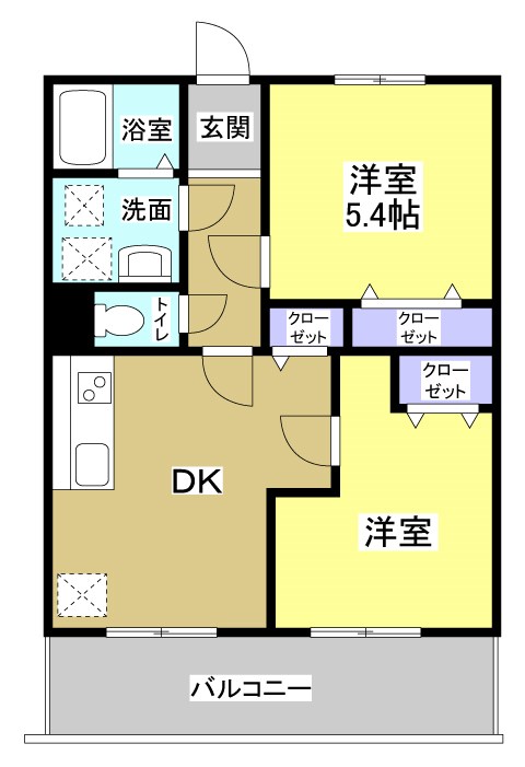 パルティールⅡ 103号室 間取り