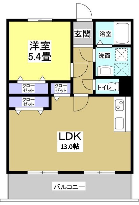 パルティールⅡ 202号室 間取り