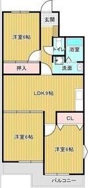 グリーンバレー和合 305号室 間取り